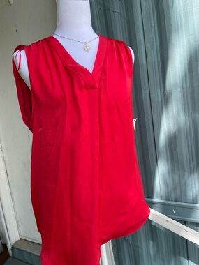 Macy's Bright Red V-Neck Sleeveless Camisole